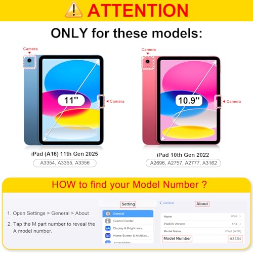 Fintie Hybrid Slim Case for iPad (A16) 11th Generation 11 Inch (2025), iPad 10th Generation 10.9 Inch (2022) - Shockproof Cover with Clear Transparent Back Shell & Pencil Holder, Starlight - Image 2