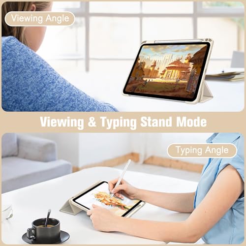 Fintie Hybrid Slim Case for iPad (A16) 11th Generation 11 Inch (2025), iPad 10th Generation 10.9 Inch (2022) - Shockproof Cover with Clear Transparent Back Shell & Pencil Holder, Starlight - Image 5