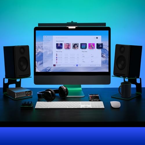 VAYDEER Desktop Speaker Stands with Vibration Absorption Pads, Metal Speaker Stands Pair Support Up to 40lbs,Bookshelf Speaker Stands for Better Audio Experience (7.09 x 5.51 x 5.12 inch) - Image 4