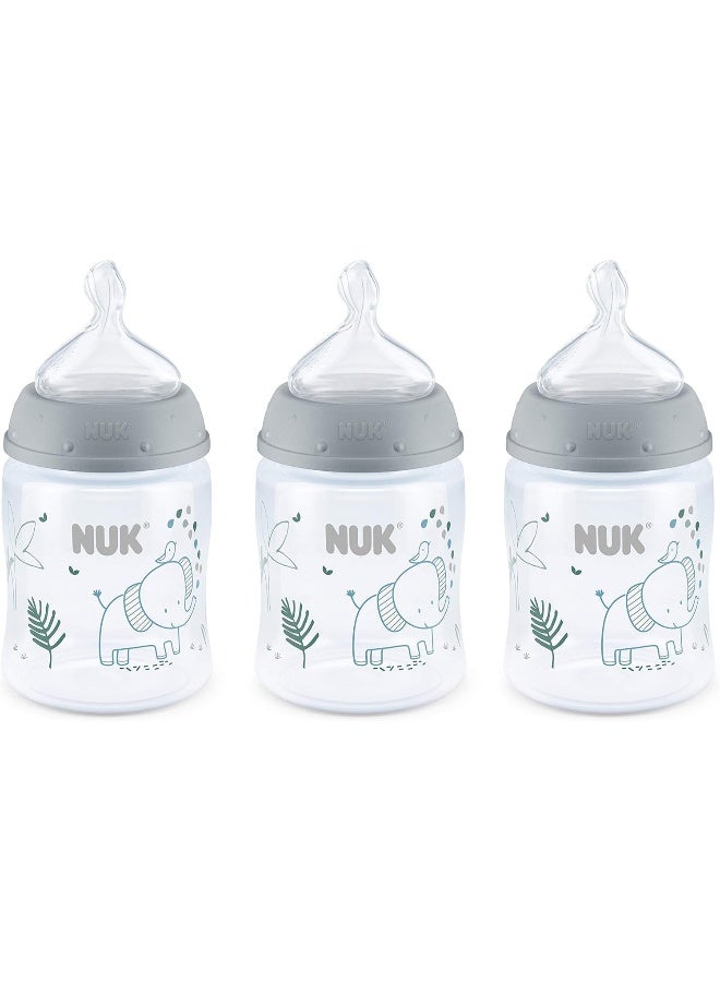NUK Smooth Flow Anti Colic Baby Bottle, Elephant, 5 Ounce (3 Pack) - Image 1
