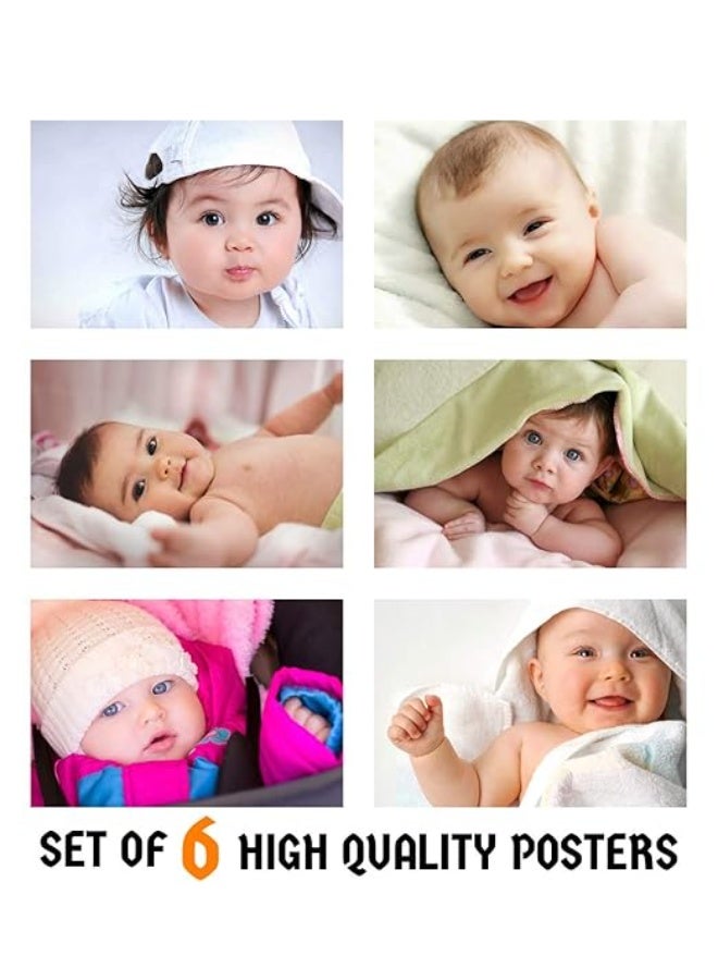 MANIAL Set of 6 Paper Children Posters, Laminated, Multicolour, 12x18 Inch - Image 1