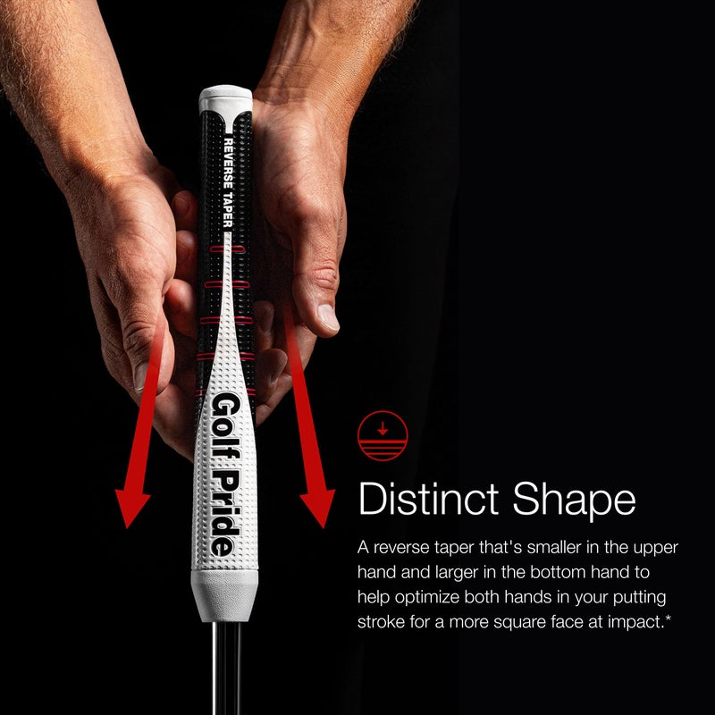 Golf Pride Reverse Taper Putter Grip - Putter Golf Grip with Dimpled Texture & Soft, Tacky Surface - Medium - Pistol - Image 3
