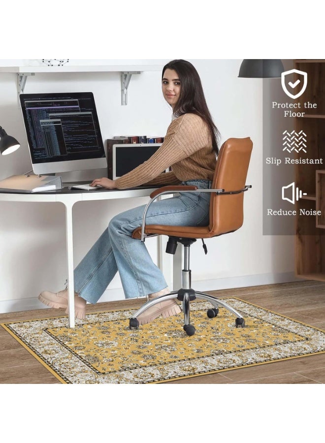 السجاد غرفة نوم على الطراز الفارسي على الطراز الفارسي-سجادة منطقة غير قابلة للانزلاق ، غير مقاومة للبقع وسهلة التنظيف وقابلة للغسل وناعمة ومريحة - Image 5