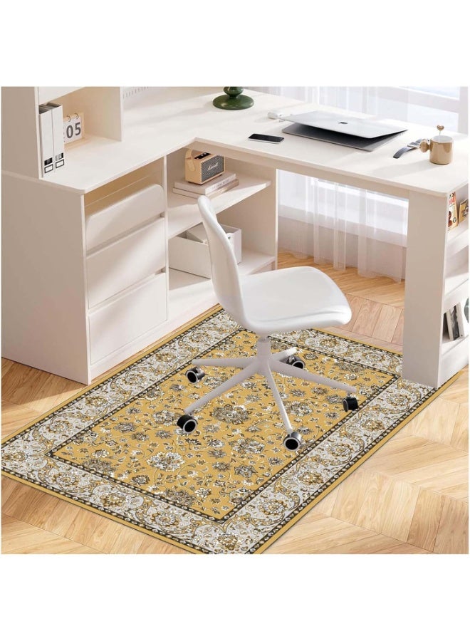 السجاد غرفة نوم على الطراز الفارسي على الطراز الفارسي-سجادة منطقة غير قابلة للانزلاق ، غير مقاومة للبقع وسهلة التنظيف وقابلة للغسل وناعمة ومريحة - Image 4