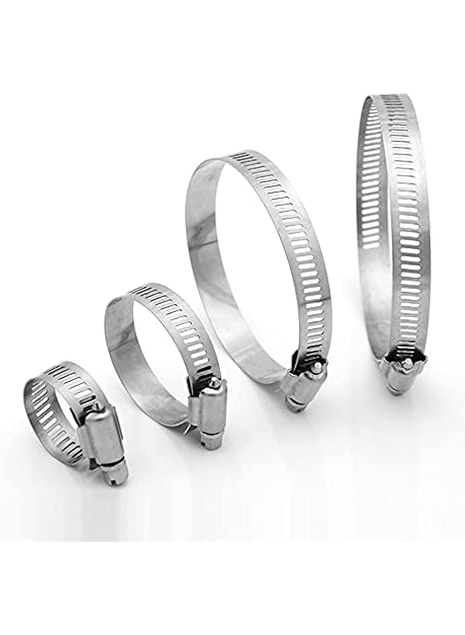 PROMASS promass 40 Pcs Hose Clamp Assortment, 7 Sizes Adjustable Pipe Tube, 304 Stainless Steel Worm Gear Hose Spring Clamp for Pipe, Tube, Fuel Line, Plumbing  - Image 1