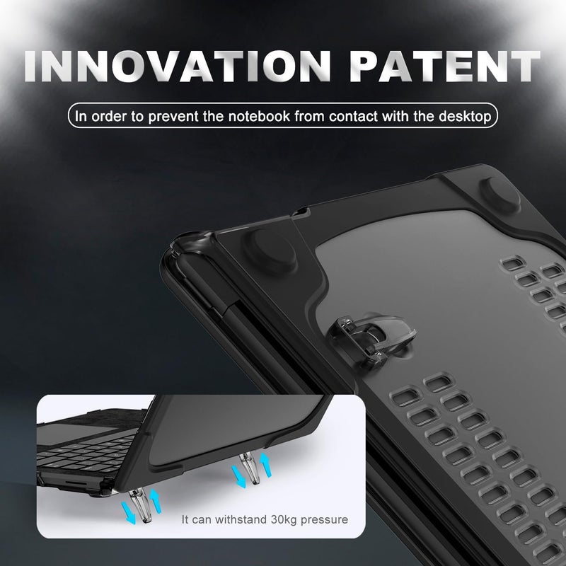 Batianda Heavy Duty Case for 13.8 inch Microsoft Surface Laptop 2024 (7th Edition) with Fold Kickstand Includes Keyboard Cover Screen Protector - Shockproof Stylish & Durable Protective Cover, Black - Image 3
