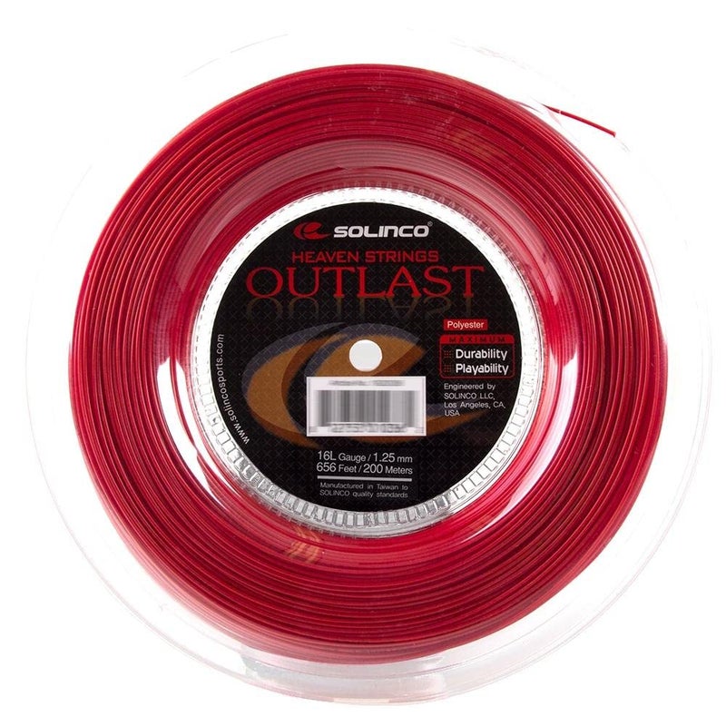 Solinco Outlast Co-Polyester Tennis String Reel 656 ft / 200 m – Maximum Durability, Control & All-Court Playability – TruTension Technology, High-Performance Polyester 16L - Image 4