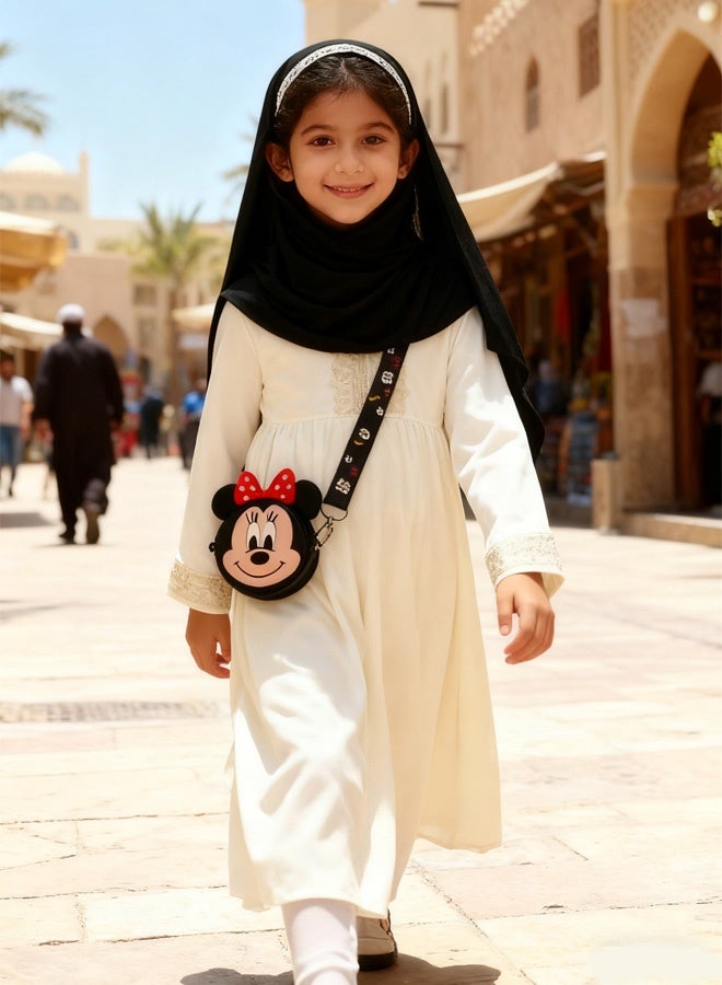 Kids Minnie Mouse Silicone Shoulder Bag Cute Cartoon Mini Purse with Adjustable Strap Suitable for Preschool Travel Playground Shopping Daily Wear Lightweight Toddler Gift for Birthdays Holidays,Little Girls Who Love Minnie - Image 2