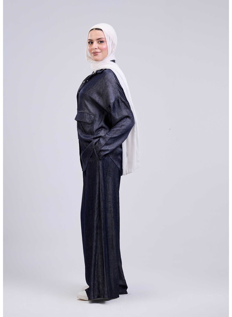 شيب ماستر سوت حريمي شيك قطعتين بستايل واسع وعصري  - Image 4