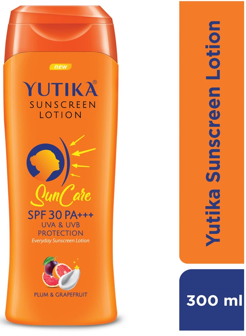 Yutika 300ml - Sunscreen SPF 30 PA+++ with UVA & UVB Protection, All Skin Types - Image 2