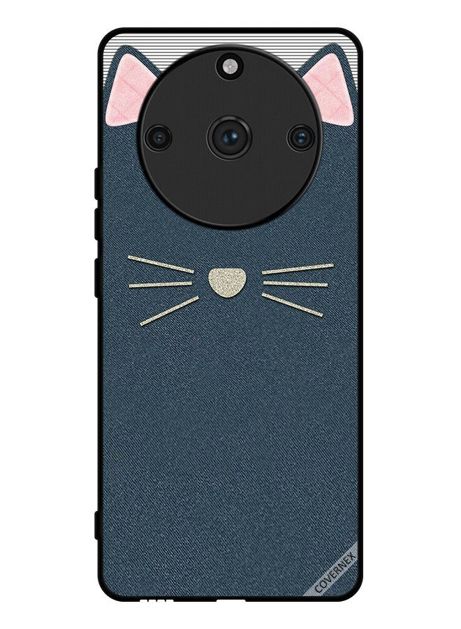 Covernex Protective Case Cover For Realme 11 Pro Plus Cat Art Leather Pattern - Image 1