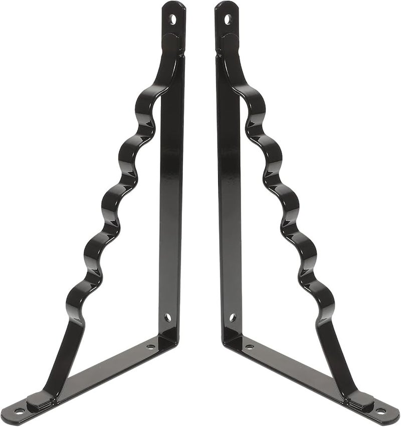 Heavy Duty Floating Shelf Brackets 2 Pack Wall Mounted Anti Rust Supports For Kitchen Bathroom - Image 1