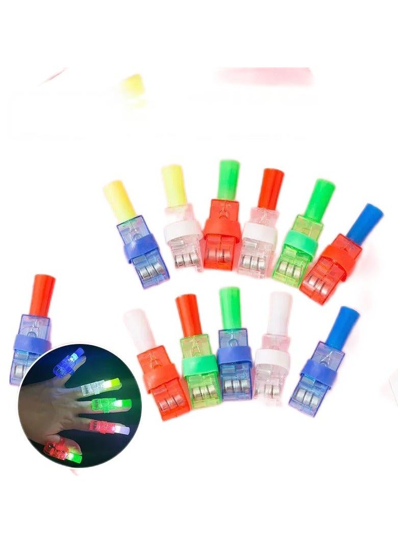 LED Projection Finger Lights | Fun Cartoon Hand Lamp for Kids | Glow-in-the-Dark Toy | Interactive Finger Ring Light with Cute Projection | Safe & Comfortable Design | 10PCS Pack  - Image 1