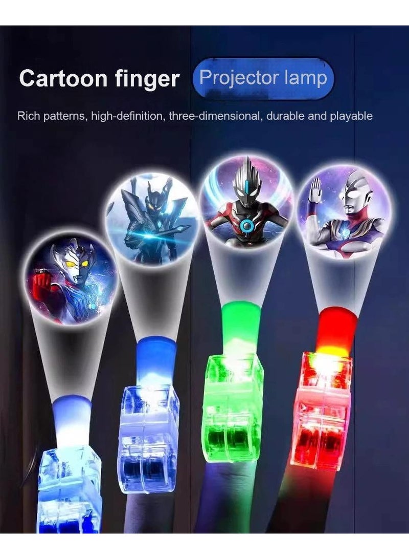 LED Projection Finger Lights | Fun Cartoon Hand Lamp for Kids | Glow-in-the-Dark Toy | Interactive Finger Ring Light with Cute Projection | Safe & Comfortable Design | 10PCS Pack  - Image 2