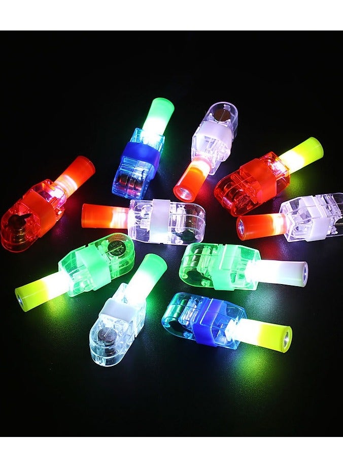 LED Projection Finger Lights | Fun Cartoon Hand Lamp for Kids | Glow-in-the-Dark Toy | Interactive Finger Ring Light with Cute Projection | Safe & Comfortable Design | 10PCS Pack  - Image 3