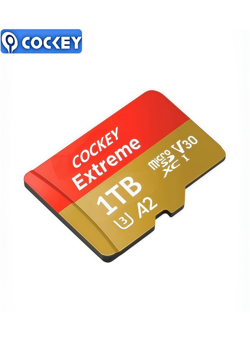 كوكي بطاقة ذاكرة بسعة 1 تيرابايت بطاقة ذاكرة من الفئة 10 عالية السرعة بطاقة فلاش 100 ميجابايت/ثانية متوافقة مع الكاميرات وكاميرات لوحة أجهزة القياس ومشغلات MP3 والهواتف المحمولة ومشغلات MP4 والكاميرات والكاميرات والكاميرات الأحادية العدسة ووحدات الألعاب وسماعات البطاقات ومضخمات الصوت مثل الأجهزة العامة (مع أغلفة بطاقات - Image 2