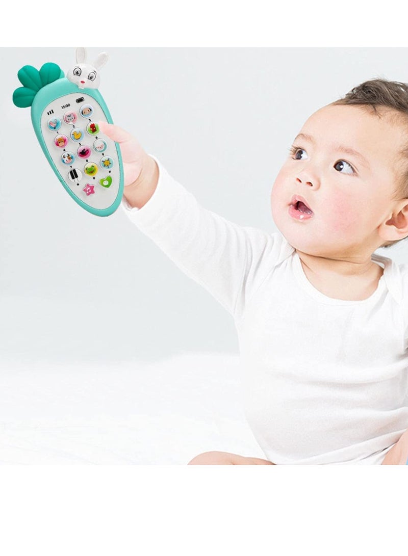 SYOSI Toddler Phone Toy Sound Toy Early Educational Mobiles Phone Carrot Shape Simulation Cellphone Mobile Phone Gift for Kids 0 12 Months - Image 3