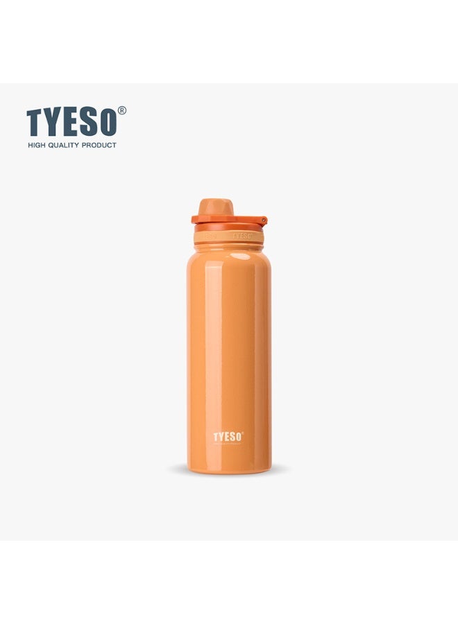 750ml stainless steel insulated water bottle with handle, suitable for sports, travel, and school use, BPA-free sports water bottle