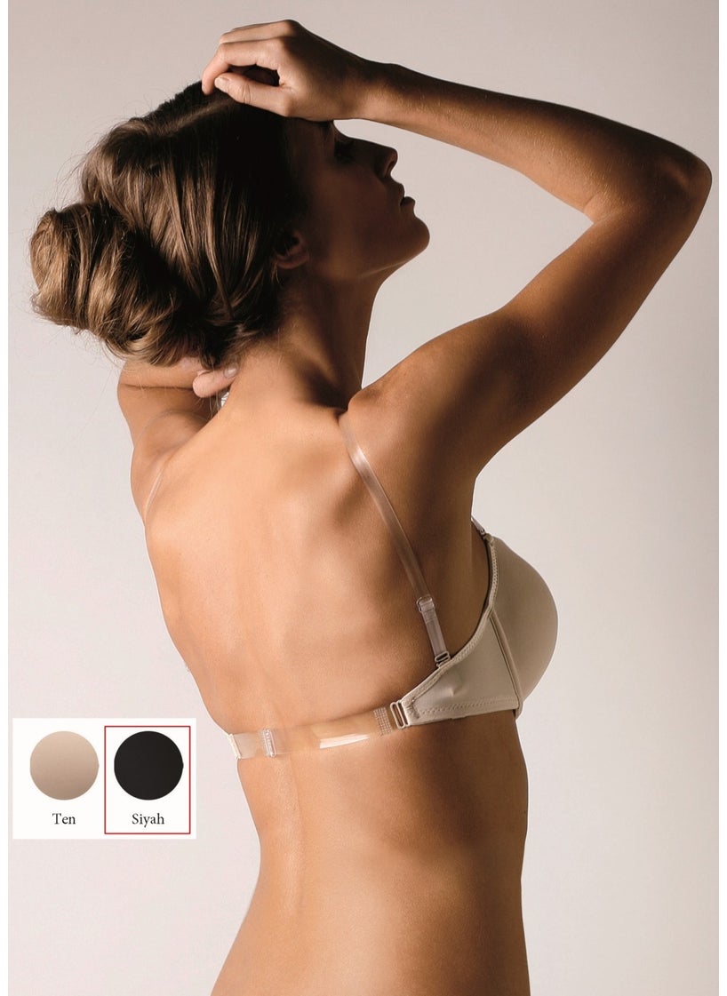 Magic Form 2030 Front Clip Back And Strap Transparent Sponge Bra  - Image 2