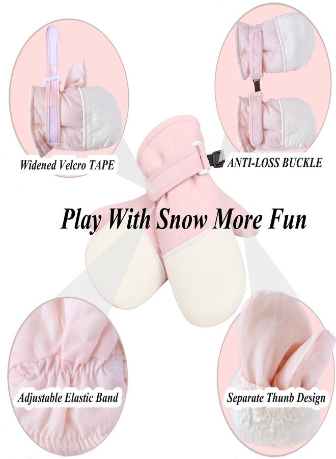 Wojgzon Toddler Kids Winter Snow Mittens for Baby Girls Boys 2-4 Years, Fleece Lining Thermal Warm Waterproof Windproof Soft Gloves - Image 4