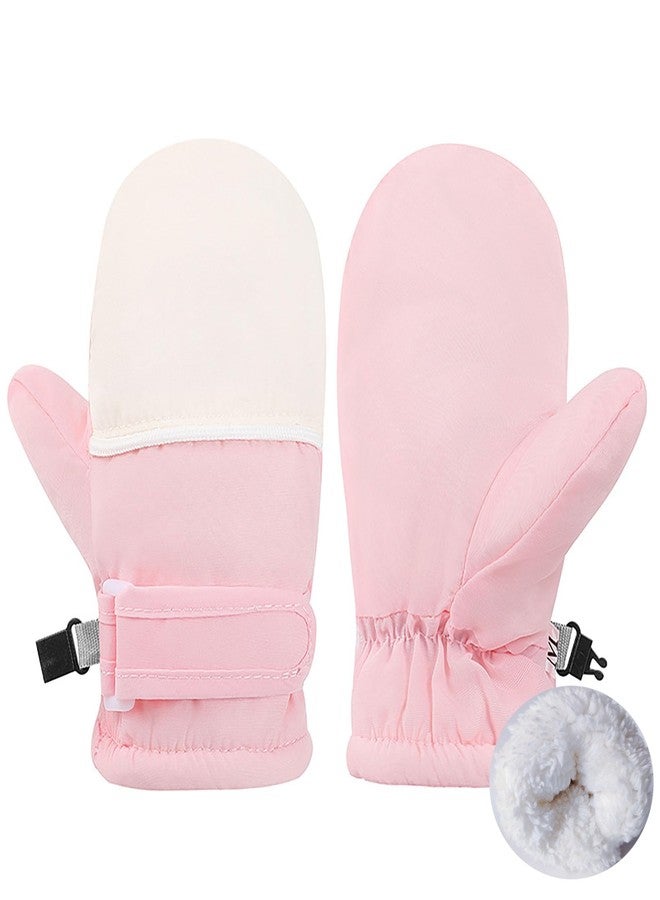 Wojgzon Toddler Kids Winter Snow Mittens for Baby Girls Boys 2-4 Years, Fleece Lining Thermal Warm Waterproof Windproof Soft Gloves - Image 1