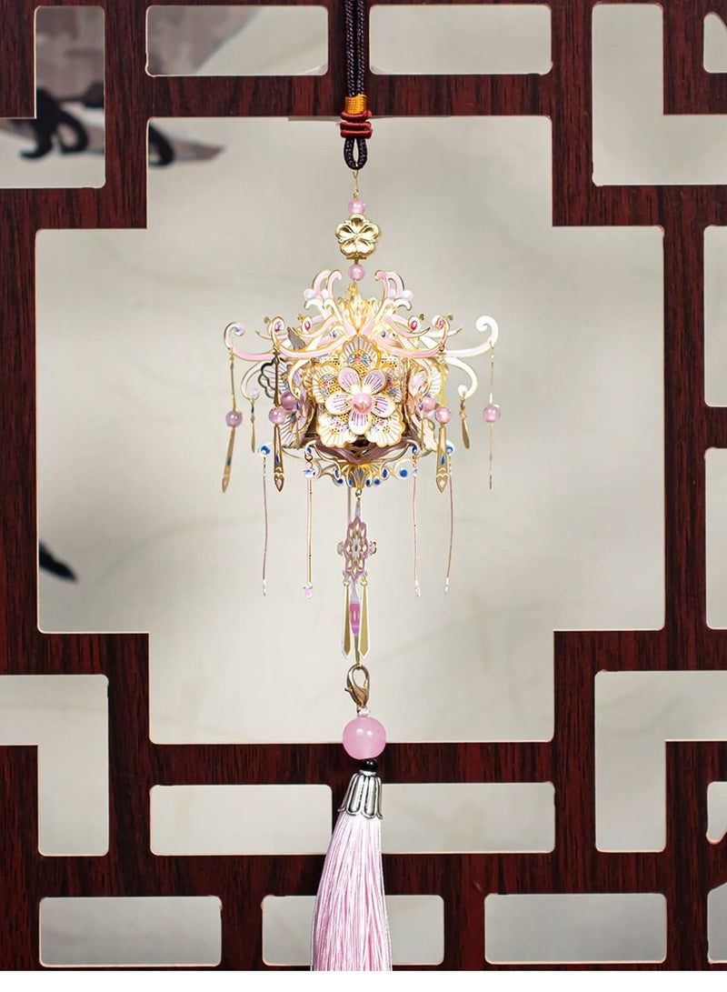 SYOSI SYOSI, 3D Metal Puzzle Model Kits, Stainless Blossom Model for Adult to Build, Chinese Culture Palace Jigsaw Miniature Craft Kits Creative Gifts  - Image 3
