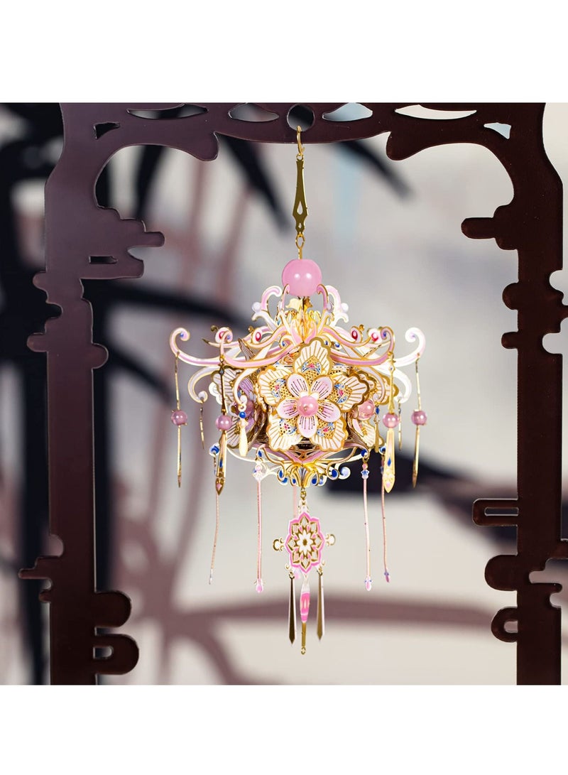 SYOSI SYOSI, 3D Metal Puzzle Model Kits, Stainless Blossom Model for Adult to Build, Chinese Culture Palace Jigsaw Miniature Craft Kits Creative Gifts  - Image 1
