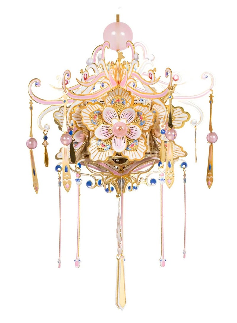 SYOSI SYOSI, 3D Metal Puzzle Model Kits, Stainless Blossom Model for Adult to Build, Chinese Culture Palace Jigsaw Miniature Craft Kits Creative Gifts  - Image 5