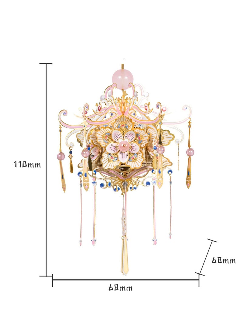 SYOSI SYOSI, 3D Metal Puzzle Model Kits, Stainless Blossom Model for Adult to Build, Chinese Culture Palace Jigsaw Miniature Craft Kits Creative Gifts  - Image 2