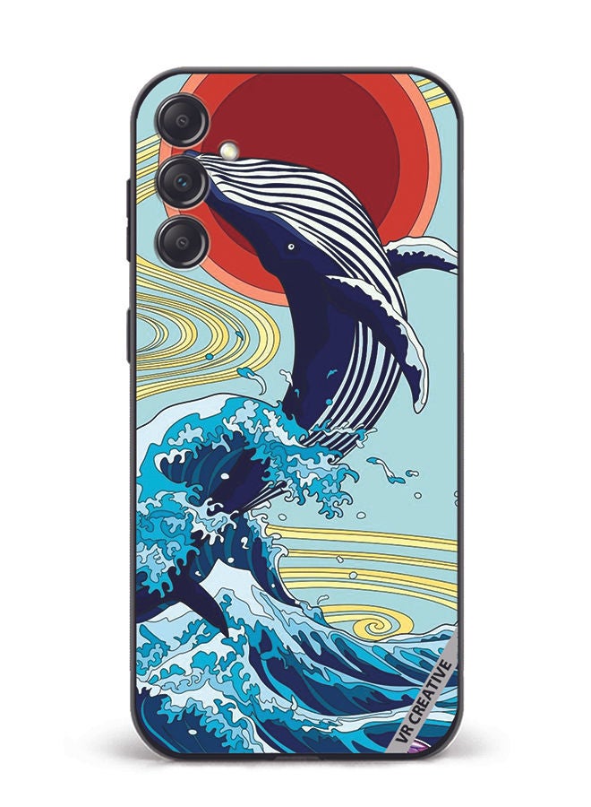 VR CREATIVE Protective Case Cover For Samsung Galaxy A14 5G/A14 Dolphin Design Multicolour - Image 1