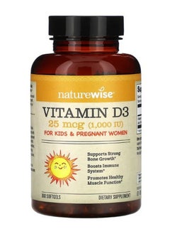 NatureWise Vitamin D3 25 mcg 1000 IU 360 Softgels  - Image 1