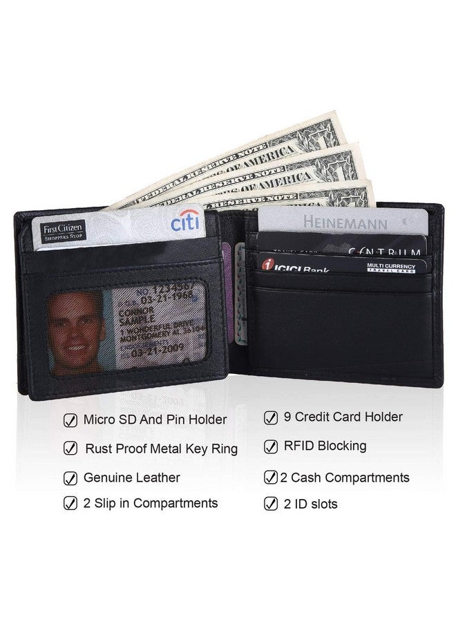 كروس محفظة كروس سوداء أنيقة للرجال مصنوعة من الجلد الأصلي مع حجرة لحمل البطاقات (AC948799_3-1) - Image 5