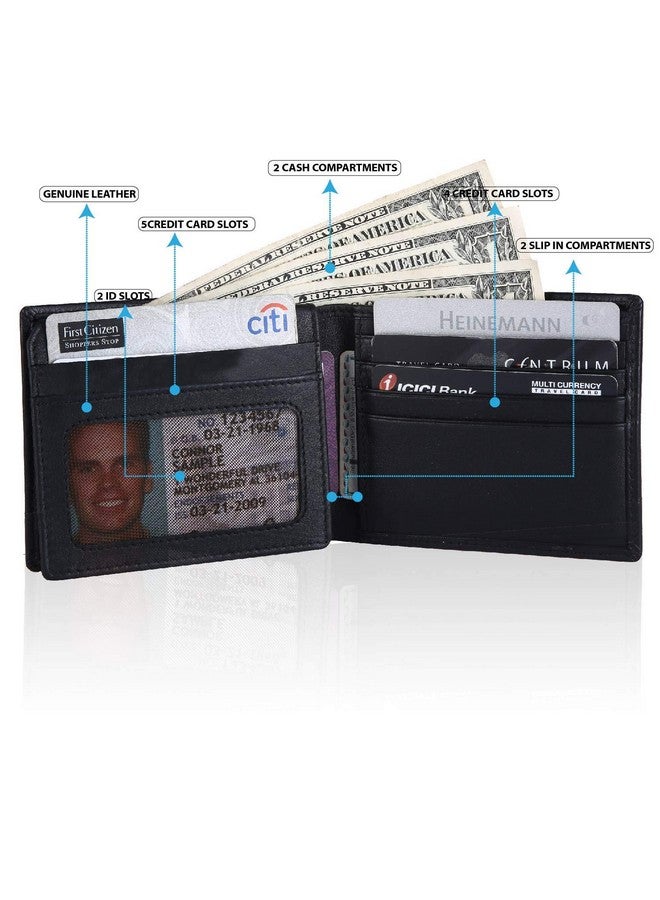 كروس محفظة كروس سوداء أنيقة للرجال مصنوعة من الجلد الأصلي مع حجرة لحمل البطاقات (AC948799_3-1) - Image 3
