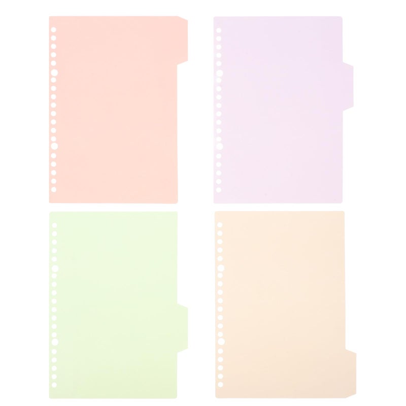 A5 Pastel Binder Dividers With Tabs 4Pcs Poly Pocket Folders For School Office Organizers - Image 2