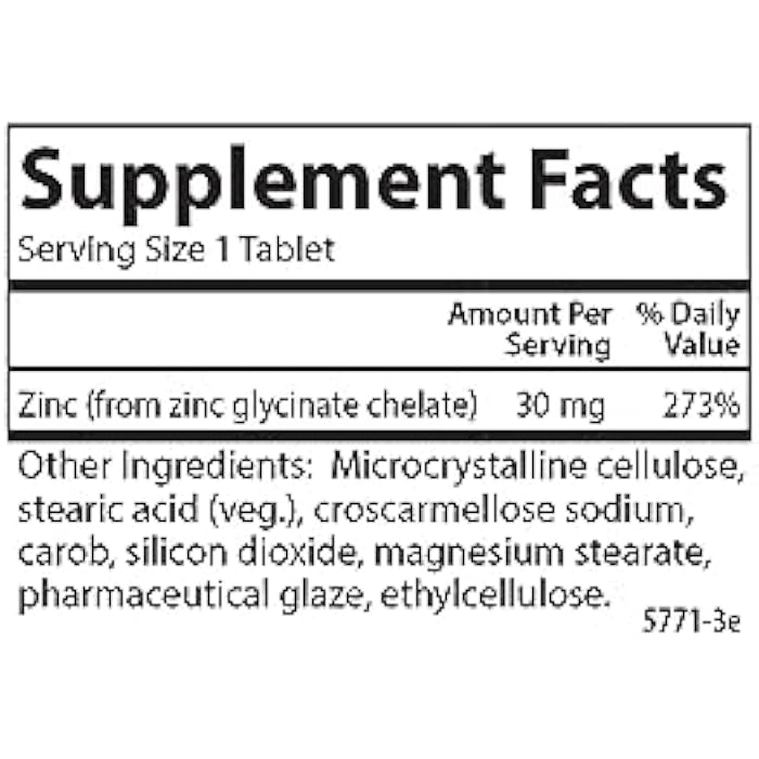 Carlson - Chelated Zinc, 30 mg - Superior Absorption, Immune Support & Enzyme Function, Antioxidant, 100 tablets - Image 4