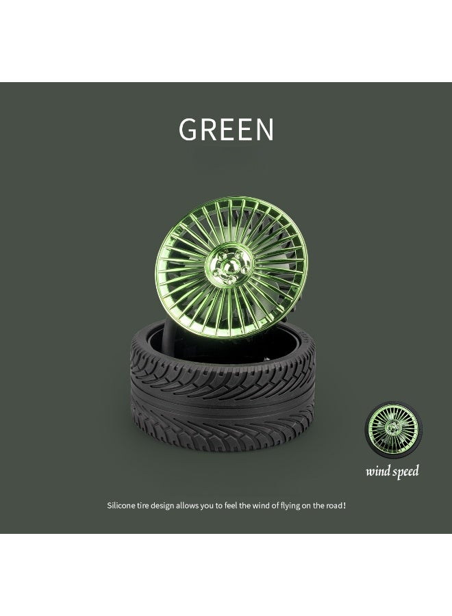 Nariele Creative Electroplating Retro Wheel Shaped USB Endurance Small Fan