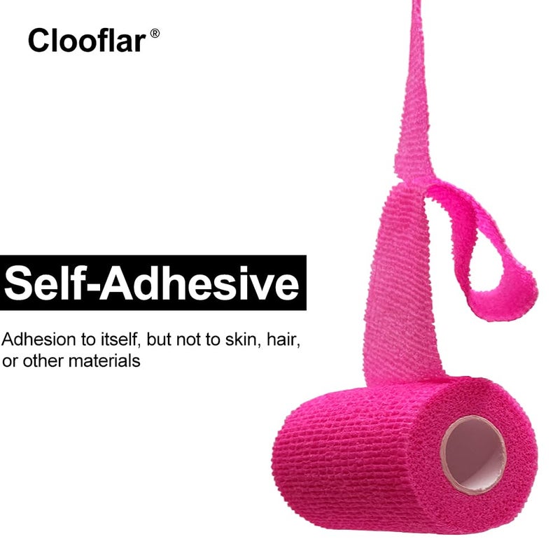 Clooflar 12 Pack Self Adhesive Bandage Wrap,3" X 5 Yards Black Elastic Cohesive Bandage for Sports,Wrist,Ankle,Vet Wrap,Grip Tape - Image 2