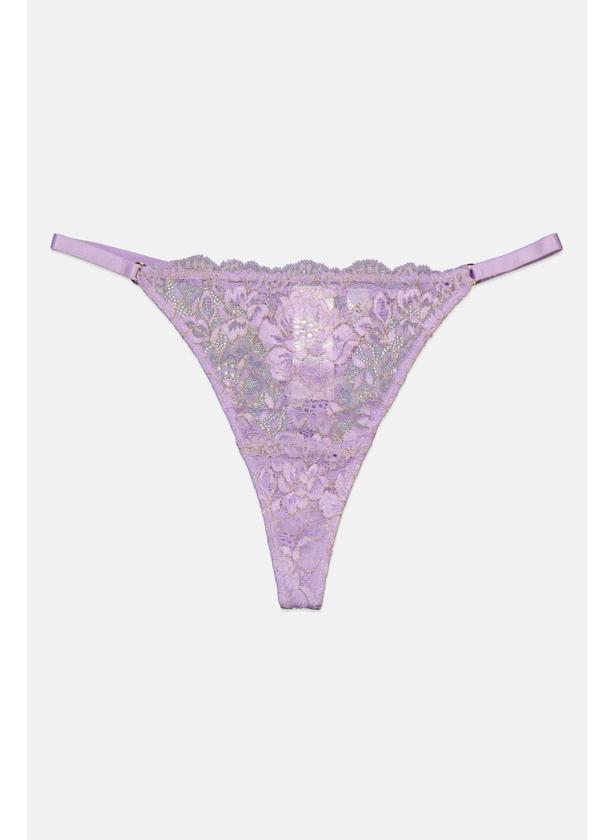 GUESS Women Swimwear Bikini Bottom, Purple  - Image 1