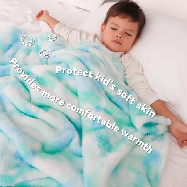 MUGD Fleece Blanket Green Throw Blanket - 300GSM Throw Blanket for Couch Soft Fuzzy Plush Cozy Blankets, Spring Home Decor - Image 4