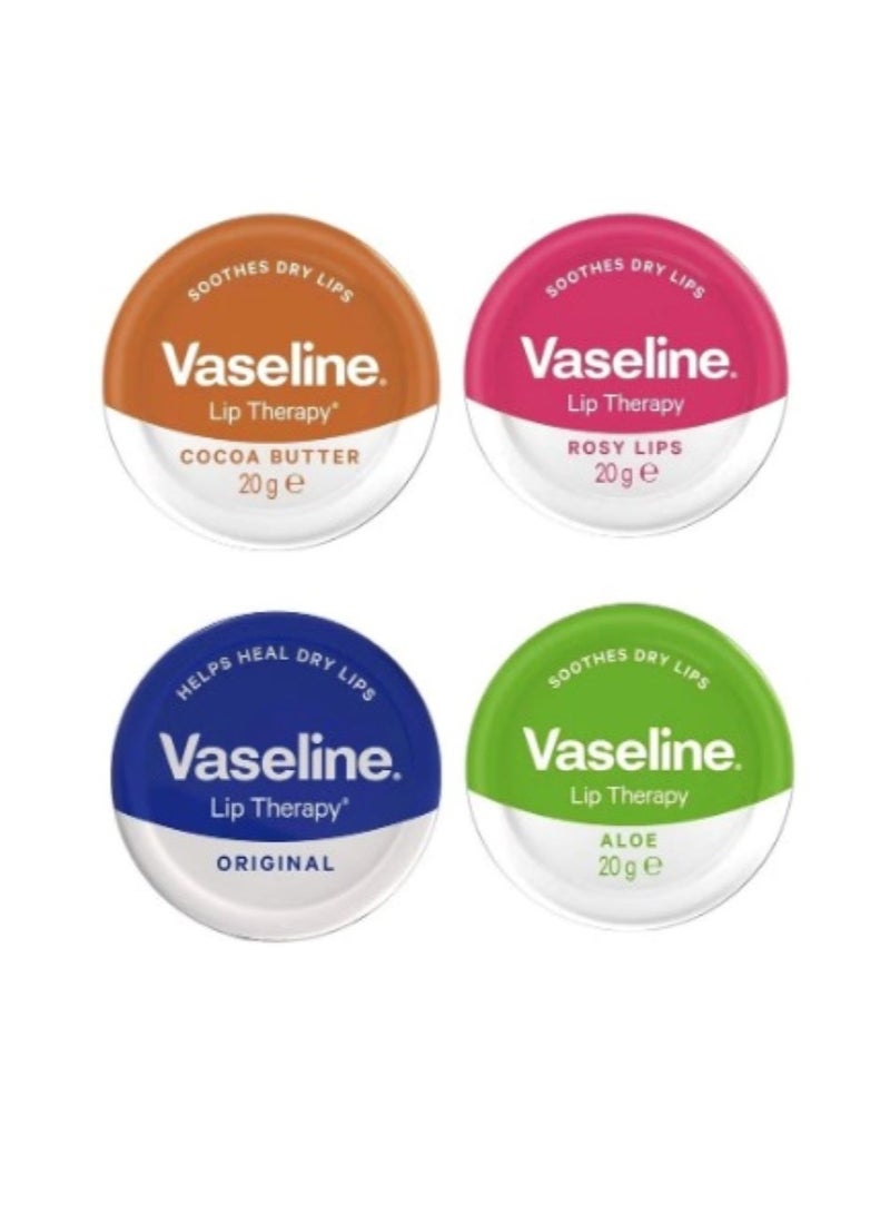 فازلين مرطب شفاه فازلين، 4 قطع * 20 جرام - Image 1