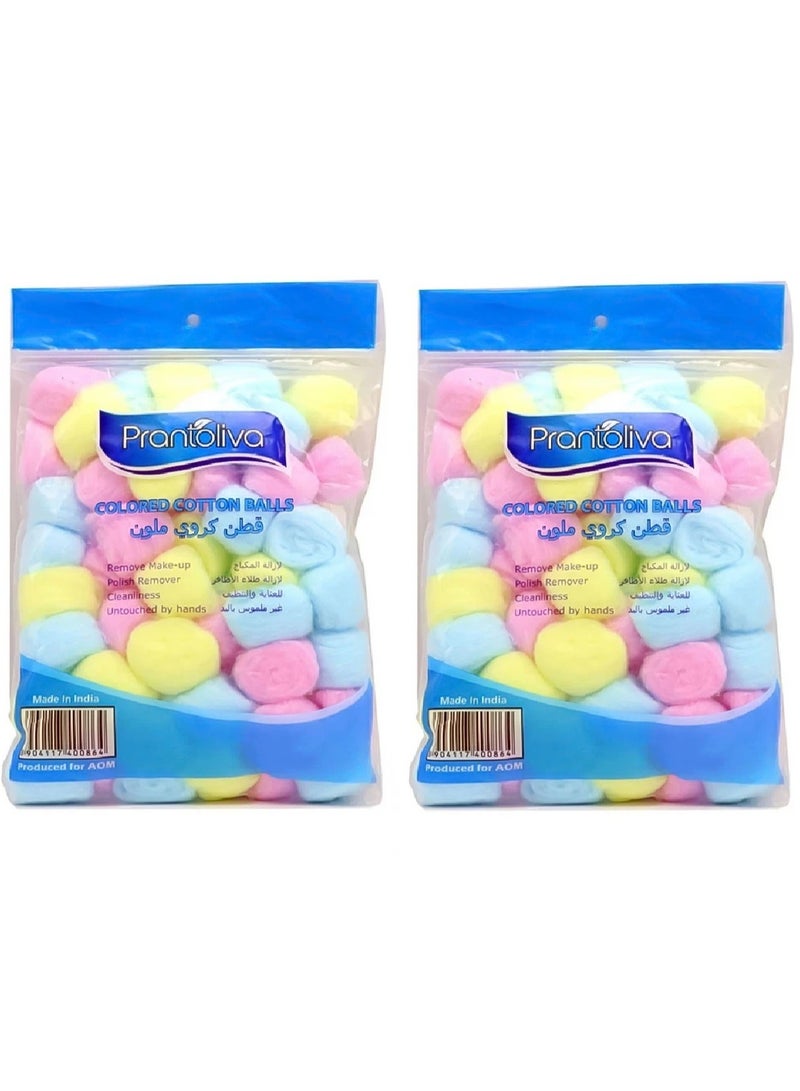 برانتوليفا مجموعة من 2 كرات قطنية ملونة - 40x2 جم