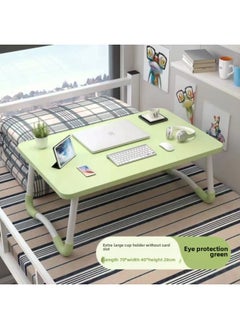 Sick Bed Dining Table Elderly Pregnant Women's Bed Small Dining Table Dormitory Upper Bed Foldable Movable Household-Color:Extra Large W Square Green [70x40] Height 28-j69