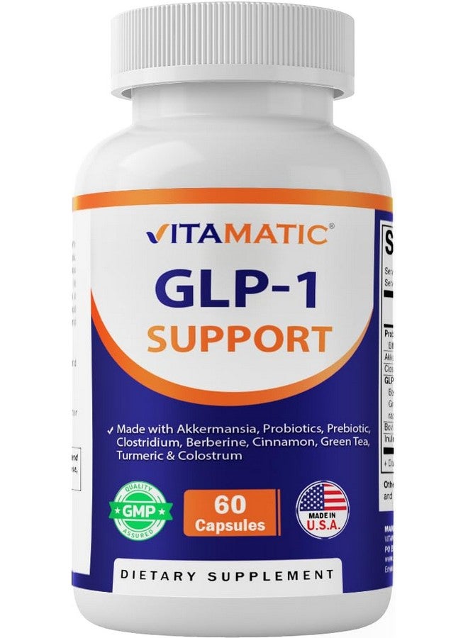 Vitamatic GLP-1 Support Supplement for Men & Women 60 Capsules - Made with Akkermansia, Probiotics, Prebiotic, Clostridium, Berberine, Cinnamon, Green Tea, Turmeric & Colostrum - Image 1
