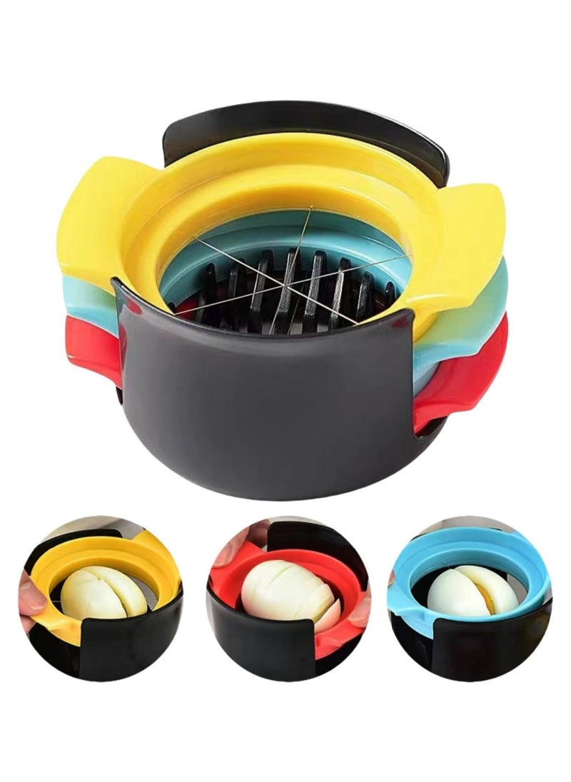 Oasisgalore - 3-in-1 Egg Slicer for Hard Boiled Eggs, Fruits, and Veggies - Ideal for Salads & Sandwiches - Image 1