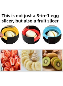 Oasisgalore 3-in-1 Egg Slicer for Hard Boiled Eggs, Fruits, and Veggies - Ideal for Salads & Sandwiches  - Image 2