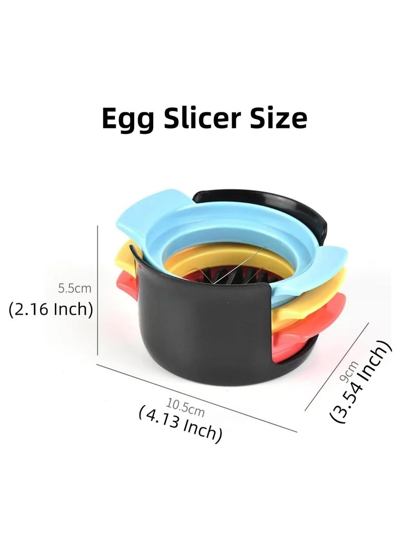 Oasisgalore - 3-in-1 Egg Slicer for Hard Boiled Eggs, Fruits, and Veggies - Ideal for Salads & Sandwiches - Image 1