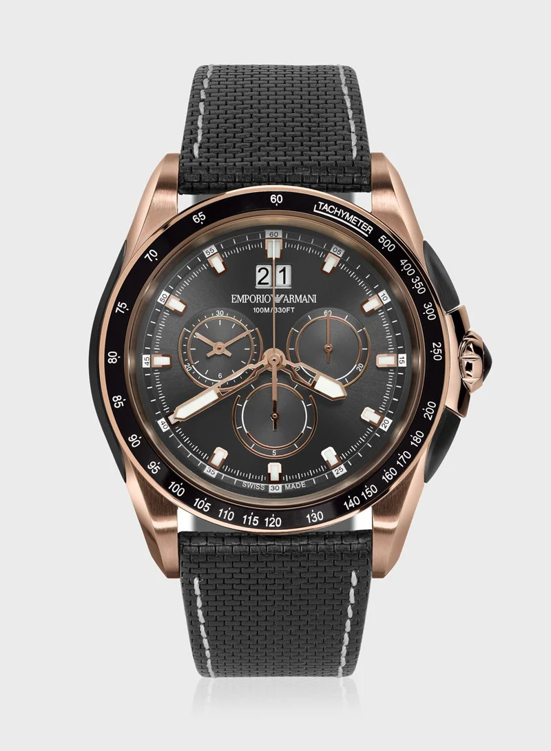 EMPORIO ARMANI Textured Analog Watch
