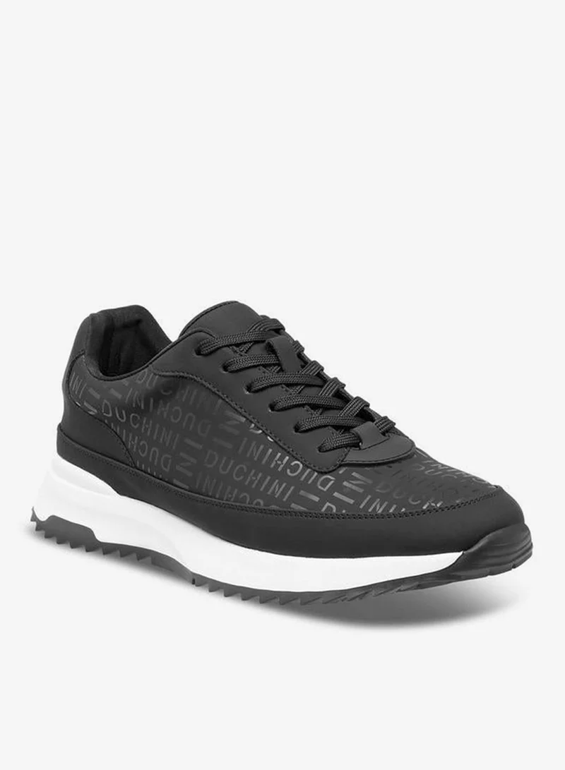 دوتشيني Men Monogram Print Lace-Up Sneakers