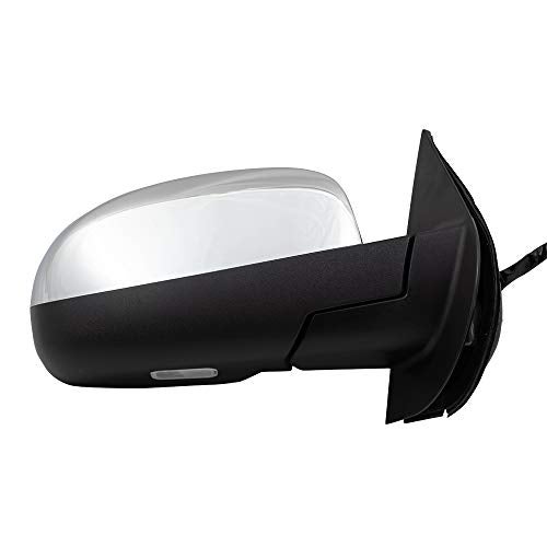 Brock Replacement Passenger Power Door Mirror Heated Chrome Cap Compatible with 2009-2013 Silverado Pickup Truck 20756974 - Image 3