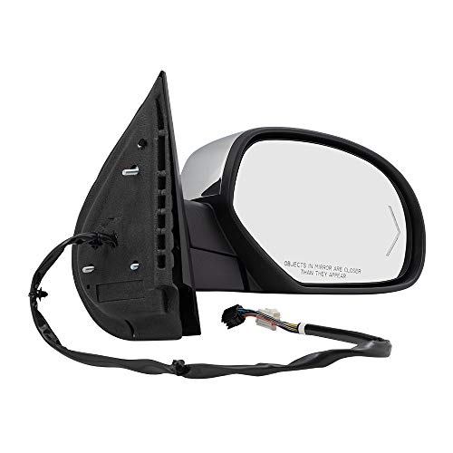 Brock Replacement Passenger Power Door Mirror Heated Chrome Cap Compatible with 2009-2013 Silverado Pickup Truck 20756974 - Image 2